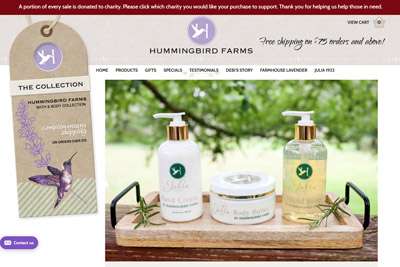 Hummingbird Farms Upgrades Images on their Website