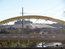 Seaholm Wing Bridge over Shoal Creek in Austin, TX