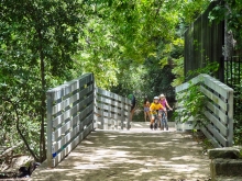 Kids Biking on Austin Hike and Bike Trail