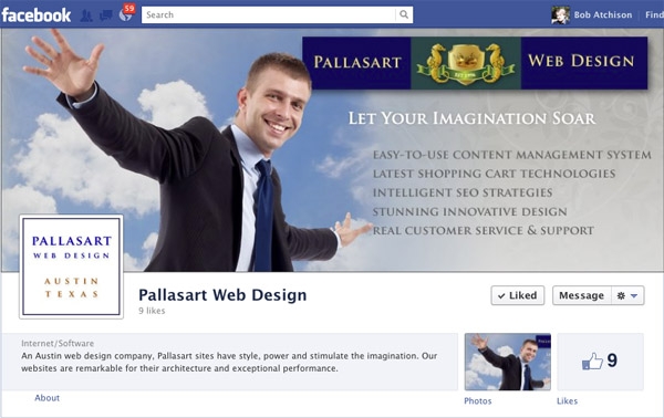 Pallasart in Facebook - how it looks
