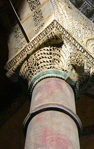 Porphyry column from Hagia Sophia with a bronze collar