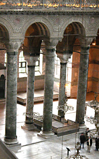 columns in Hagia Sophia