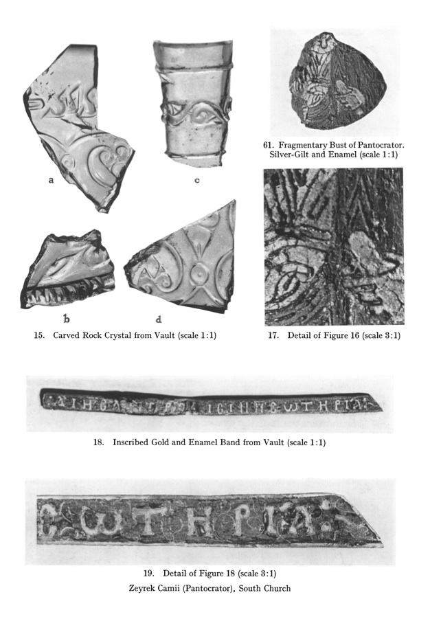 Crystal and enamel found in the Pantokrator