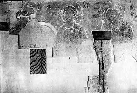 The wall where the Deesis was uncovered
