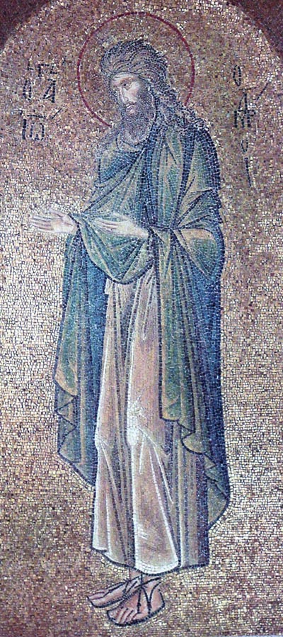 Mosaic of John the Baptist in the Pammacaristos