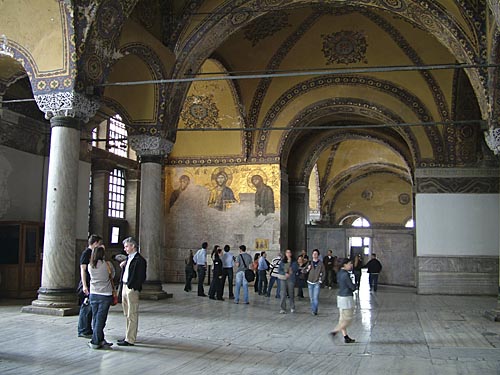 Tourists in Hagia Sophia