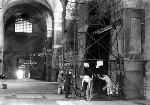 Working the the Narthex of Hagia Sophia
