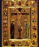 Ikon of the Crucifixion with Saints and Archangels