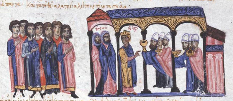 Leo VI shows Hagia Sophia Treasures