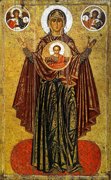 Great Panaghia Early Russian Icon