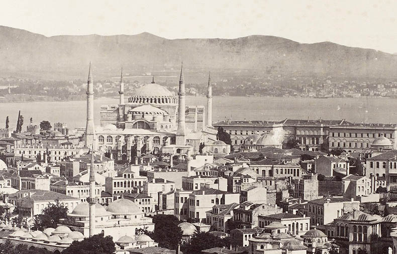 Aerial View Hagia Sophia in the 19th Century