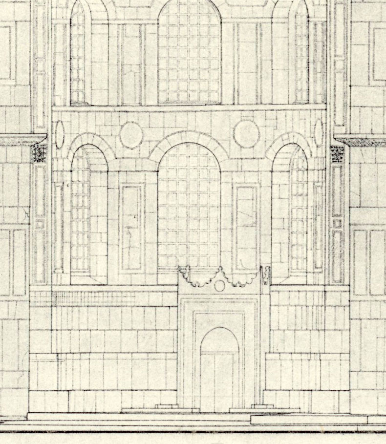 Drawing apse Hagia Sophia