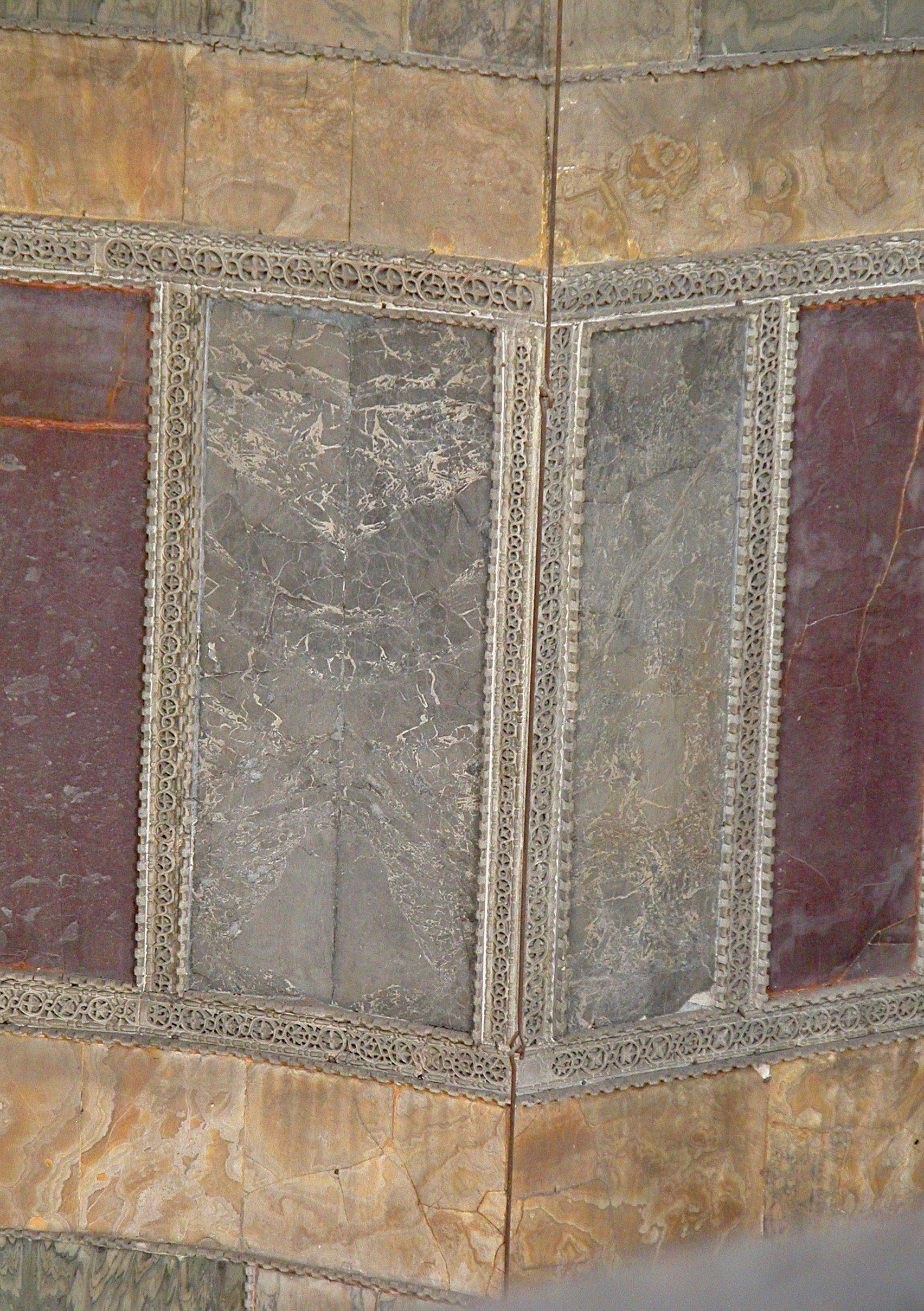 Corner in Nave of Hagia Sophia - Golden Onyx bands