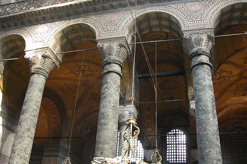 Nave Columns in Hagia Sophia