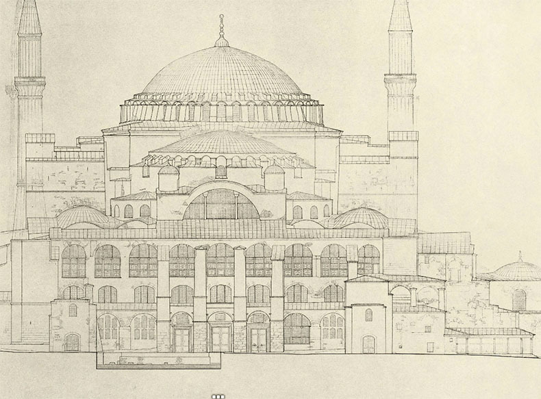 Van Nice Drawing of Hagia Sophia