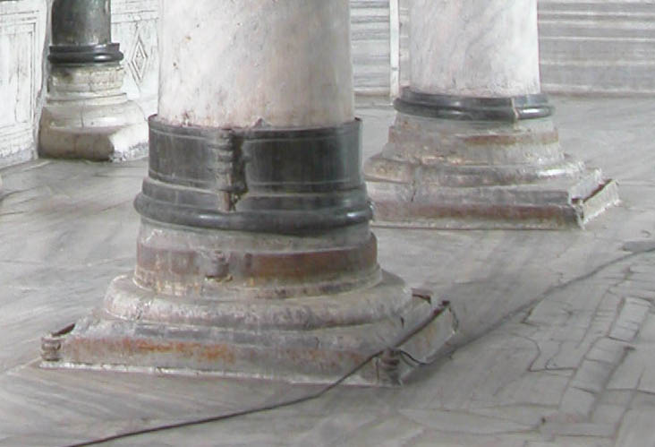 Column base in South Gallery of Hagia Sophia