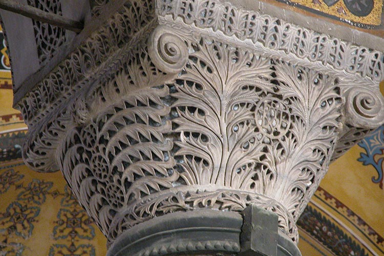 Proconnesian Capital in Hagia Sophia