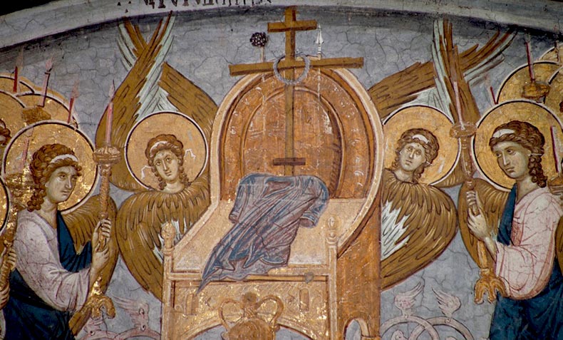 Byzantine Angels before Throne of God