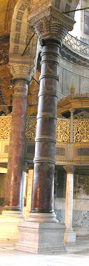 Porphyry Column In Hagia Sophia