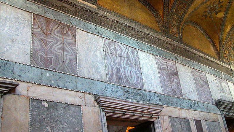 narthex revetment in Hagia Sophia