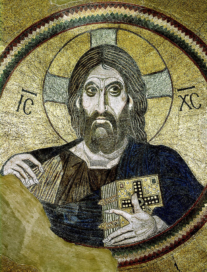 Mosaic of Christ Pantokrator in Daphni Church