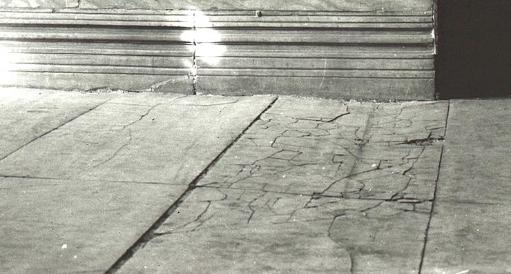 marble floor in front of the Deesis in Hagia Sophia