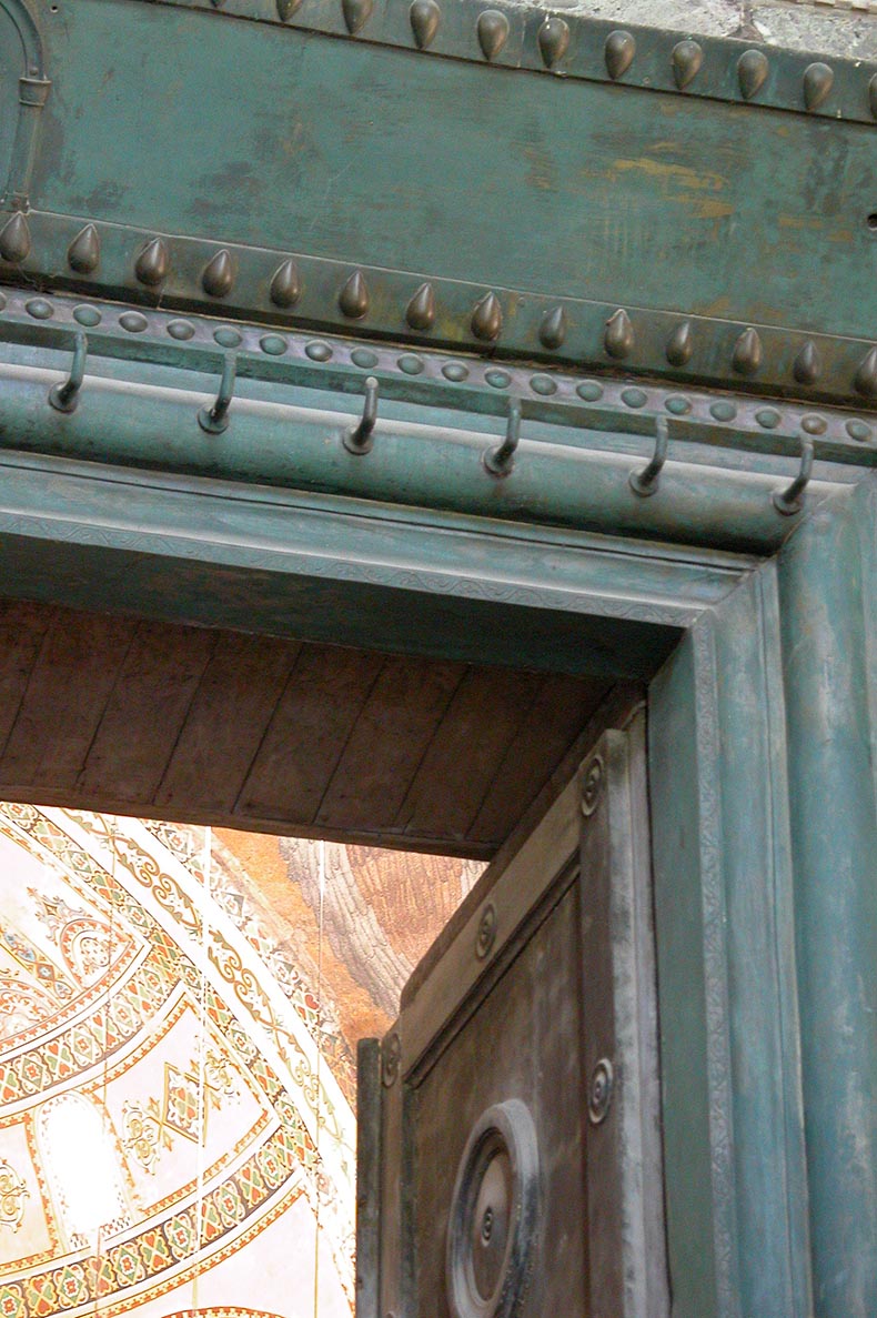 Bronze Door Frame - finger hooks - Hagia Sophia