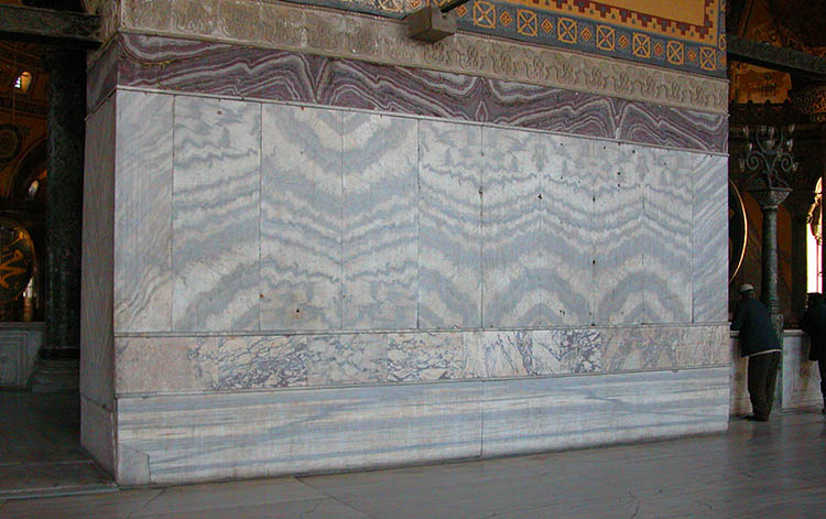 Left wall - West Gallery - Hagia Sophia - revetment