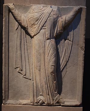 Byzantine Marble relief Virgin