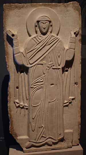 Byzantine Marble Virgin hosias