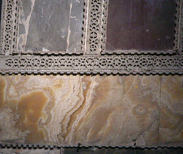 Close-up Band of Golden Onyx in Hagia Sophia