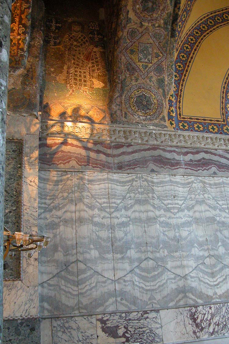 Maarble Revetment Below Mosaic of Emperor Alexander