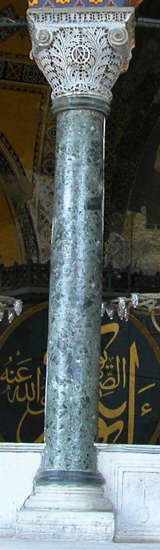 Verde Antico Column in Hagia Sophia