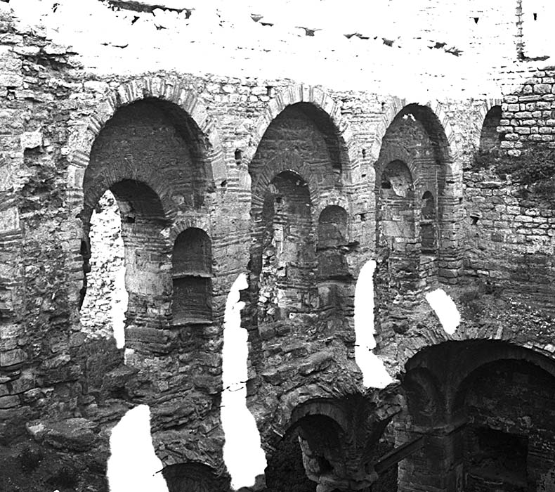 Interior of Tekfur Saray showing cupboards