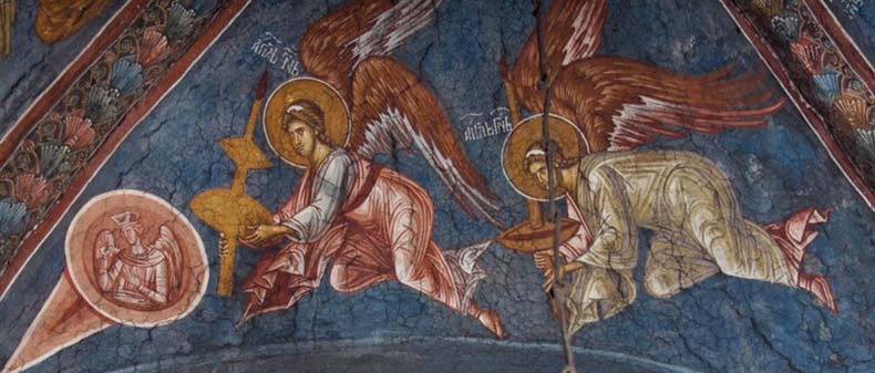 Angels - 13th century Byzantine Fresco