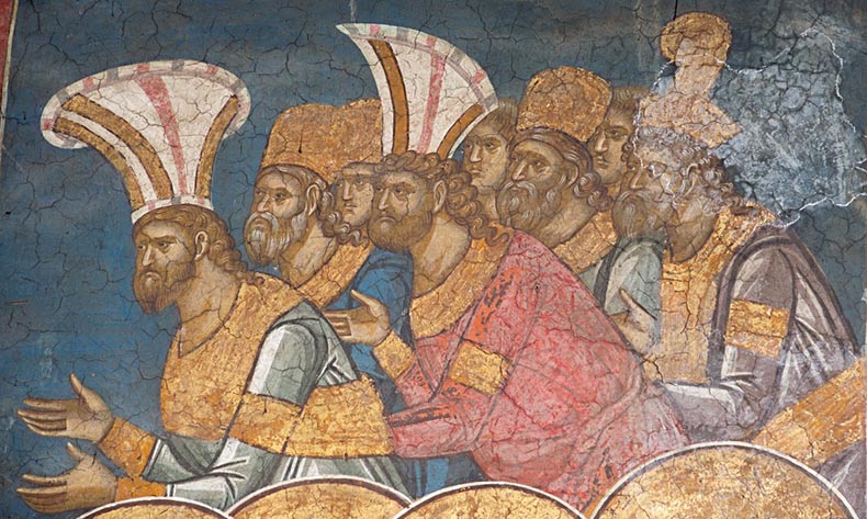 Byzantines wearing fancy hats and turbans