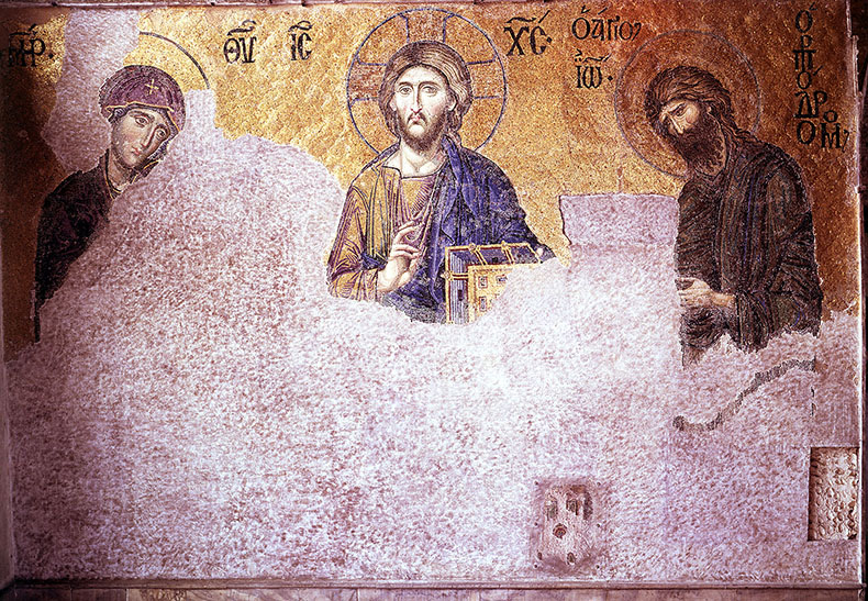 Deesis mosaic in Hagia Sophia
