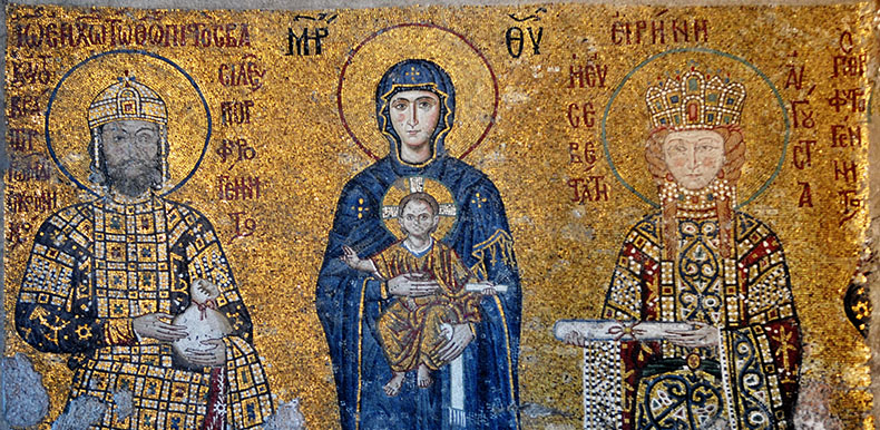 John Comnenus, Eirene and the son Alexios from Hagia Sophia