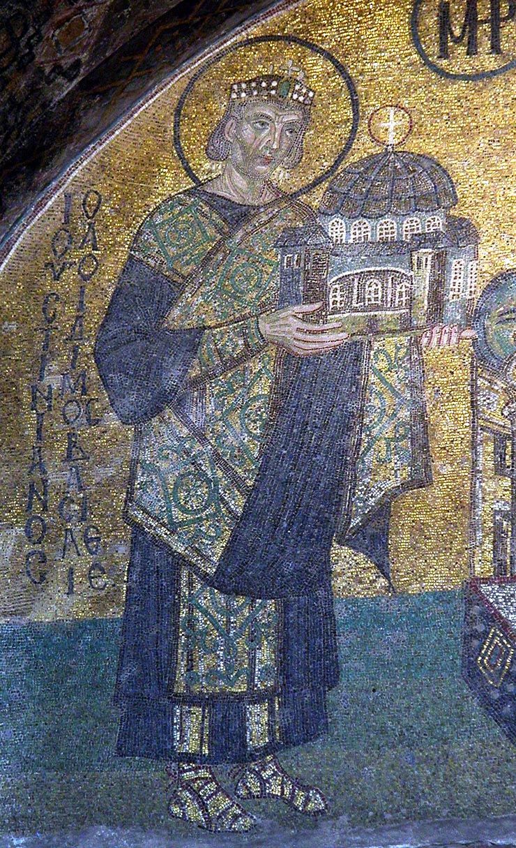 Justinian Mosaic in Hagia Sophia