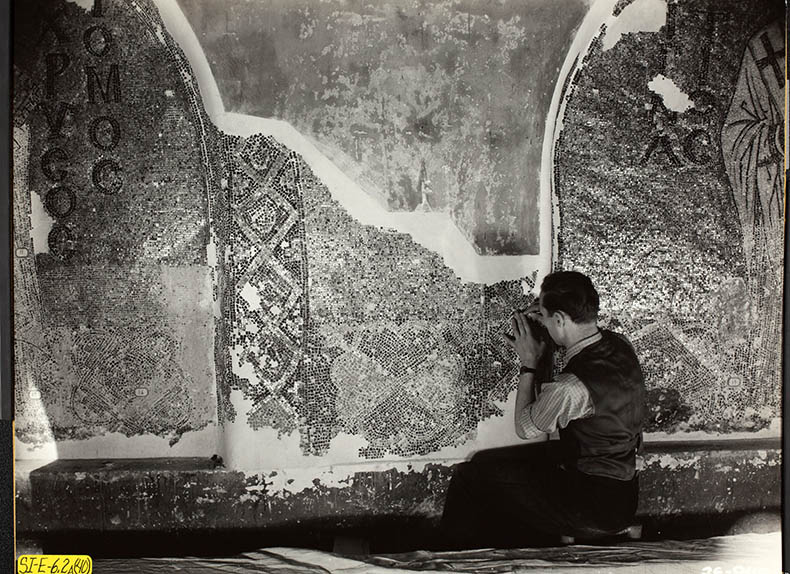 Restorers working in Hagia Sophia