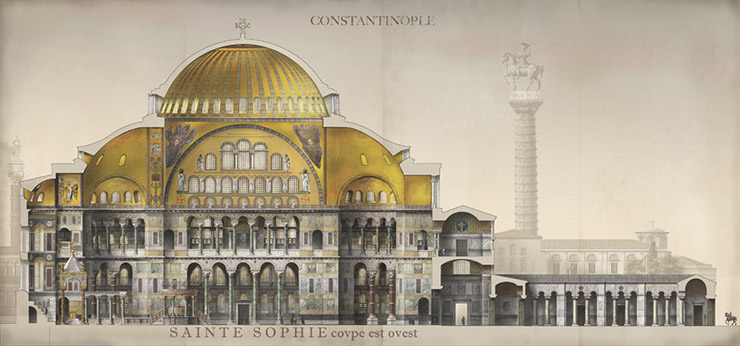 Hagia Sophia and the Column of Justinian