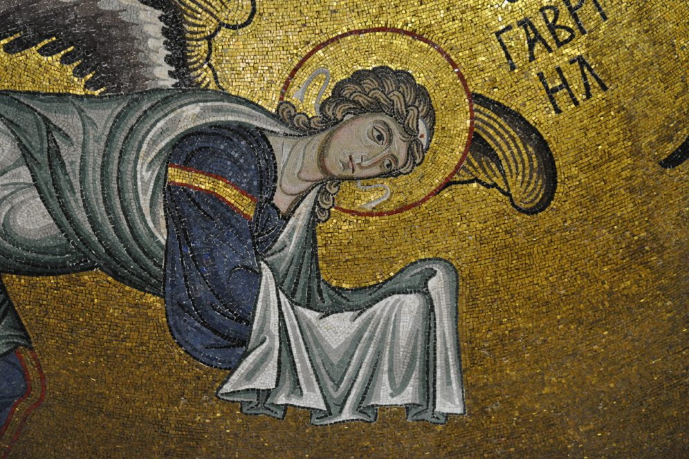 Angel in dome of Byzantine Norman Church