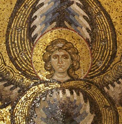 close-up face of seraphim angel