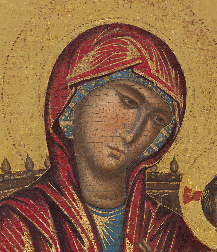 face Mellon Byzantine Madonna