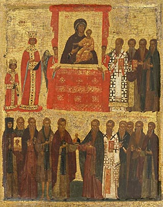 The mystical procession of the Hodegetria Icon