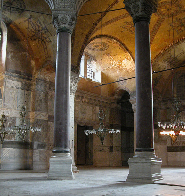 Entrance to the chapel of the Holy Well inside the south aisle of Hagia Sophia