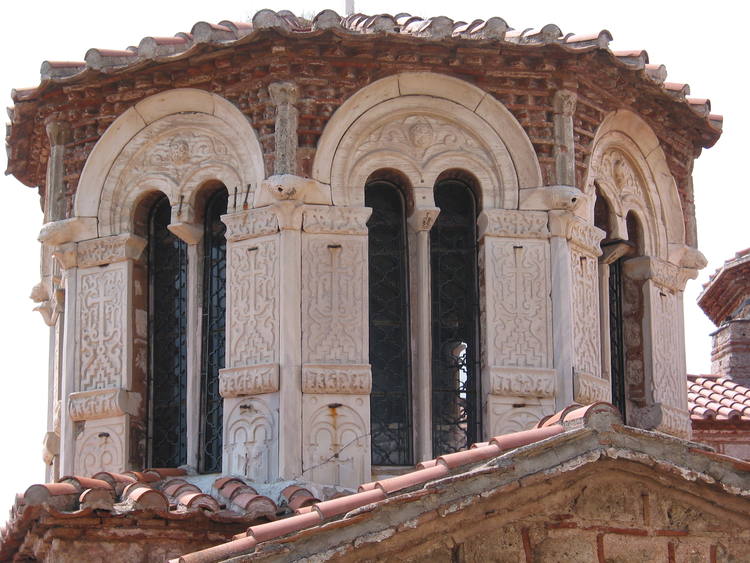 beautiful dome of the first church Hosias Loukas