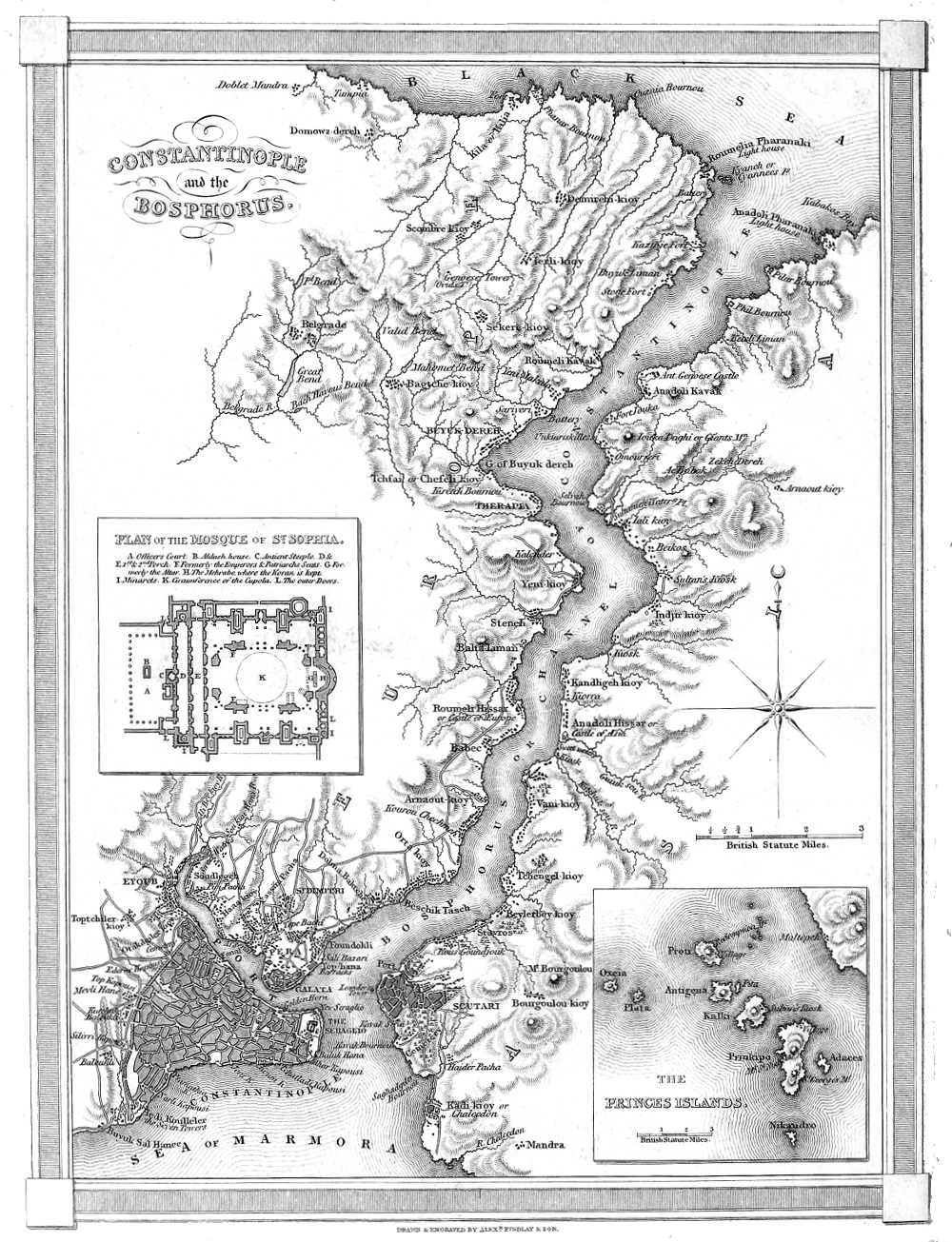 constantinople hagia sophia map