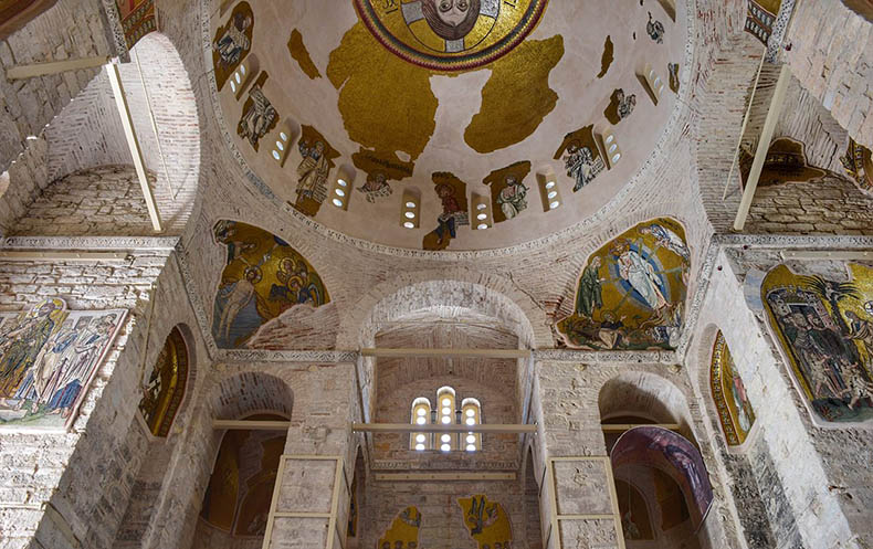 Interior of Daphni Church near Athens