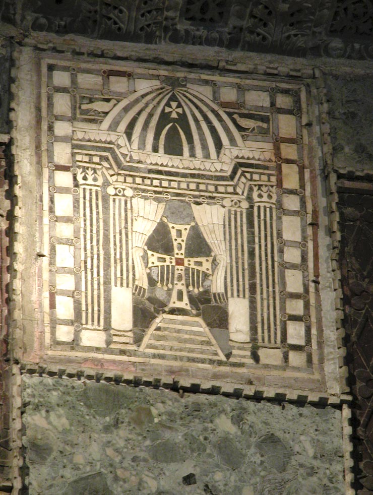 Marble Cross Panel - Hagia Sophia - west wall of nave